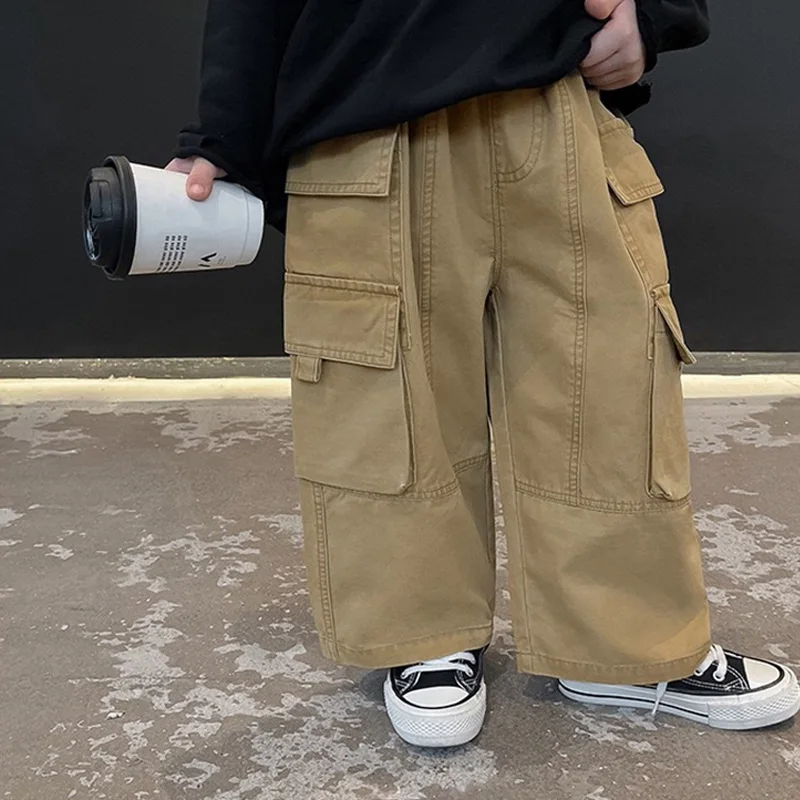 Spring Cargo Panst For Children's Boys Handsome Trousers 3-10Y Kids Wide-leg Fashion Pants Toddler Autumn Loose Clothing
Spring Cargo Panst For Children's Boys Handsome Trousers 3-10Y Kids Wide-leg Fashion Pants Toddler Autumn Loose Clothing