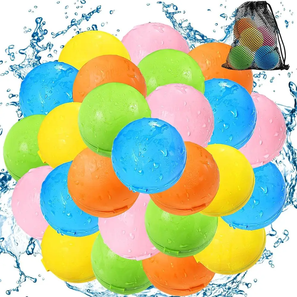 Reusable Water Bombs - Magnetic Refillable Pool Toys for Kids, Outdoor Beach Activities, and Water Games (25 Pack)
Reusable Water Bombs - Magnetic Refillable Pool Toys for Kids, Outdoor Beach Activities, and Water Games (25 Pack)