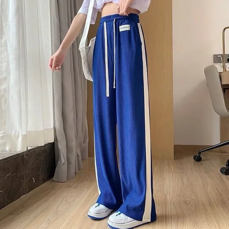 Sports Blue Joggers Female Pants Black Straight Leg Trousers for Women Clothes Elastic Waist Fitness Jogging Loose Sweatpants G
Sports Blue Joggers Female Pants Black Straight Leg Trousers for Women Clothes Elastic Waist Fitness Jogging Loose Sweatpants G
