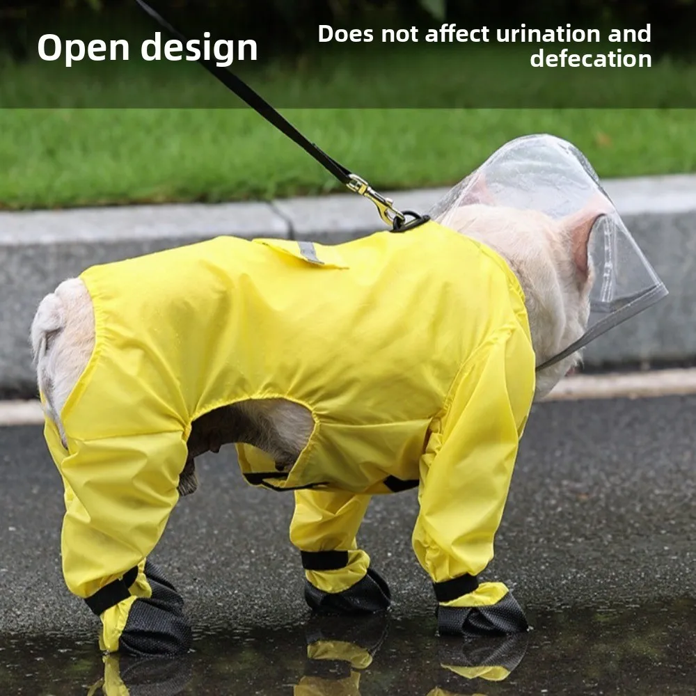 Waterproof Raincoat Dog Jumpsuit Reflective Strip Dog Trousers Foot Cover Dog Hooded Raincoat Pets Dustproof Pants
Waterproof Raincoat Dog Jumpsuit Reflective Strip Dog Trousers Foot Cover Dog Hooded Raincoat Pets Dustproof Pants