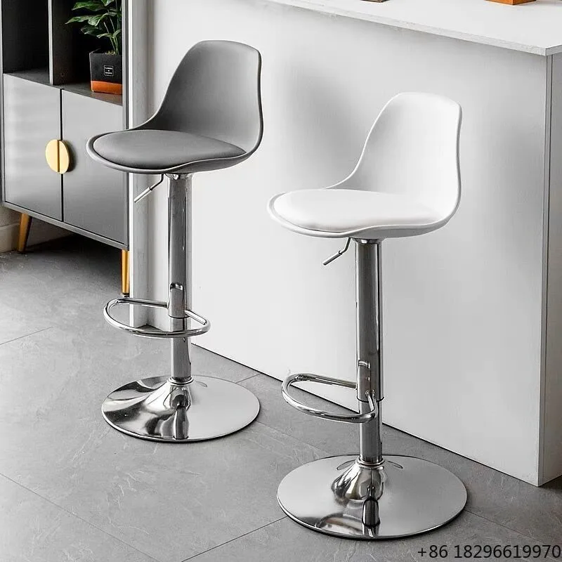 Modern PU Leather Bar Stools Steel Base Adjustable Height With Backrest For Kitchen Island
Modern PU Leather Bar Stools Steel Base Adjustable Height With Backrest For Kitchen Island