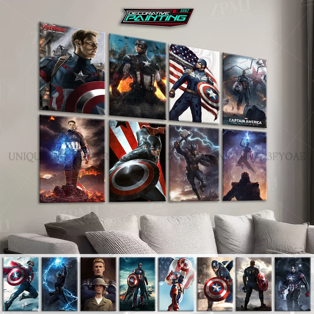 Movie Captain America Wall Artwork Home Decor Canvas Print Painting Modern Steve Rogers Poster Marvel Room Frameless Pictures
Movie Captain America Wall Artwork Home Decor Canvas Print Painting Modern Steve Rogers Poster Marvel Room Frameless Pictures