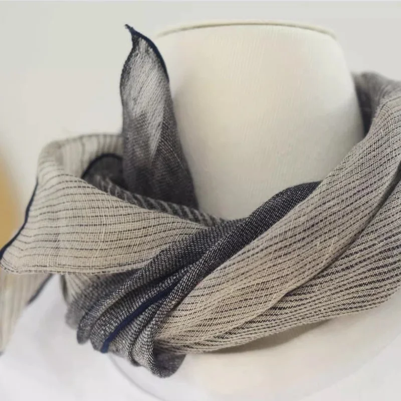 Raindew Linen Gradient Grey Striped Small Square Towel Fashion Style Paired Neck Protection Sunscreen Scarf
Raindew Linen Gradient Grey Striped Small Square Towel Fashion Style Paired Neck Protection Sunscreen Scarf
