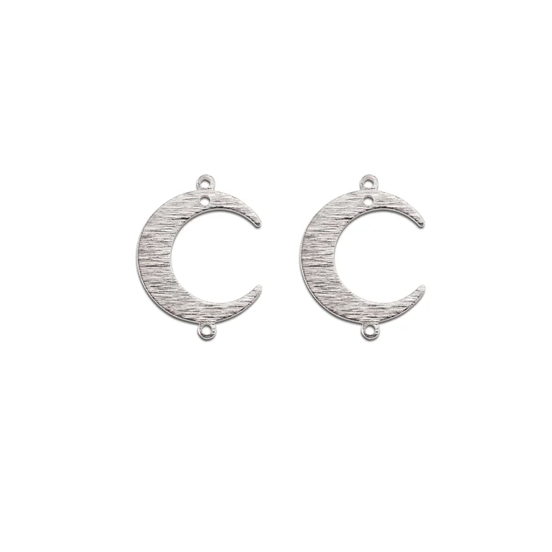 10pcs Brass Silver Plated Textured Moon Celestial Connectors Link Charms Crescent Dangle Pendant for DIY Earring Jewelry Making
10pcs Brass Silver Plated Textured Moon Celestial Connectors Link Charms Crescent Dangle Pendant for DIY Earring Jewelry Making