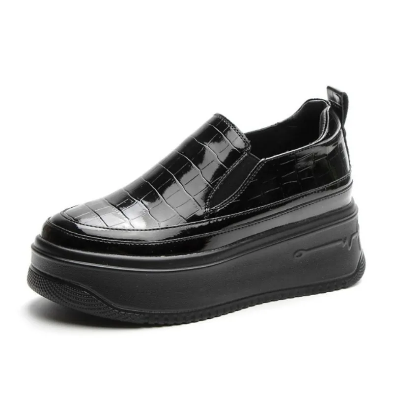 7,5 см лакированные кроссовки из искусственной кожи на танкетке, массивные кроссовки на платформе, весенние модные ботинки, облегающая женская осенняя обувь
7,5 см лакированные кроссовки из искусственной кожи на танкетке, массивные кроссовки на платформе, весенние модные ботинки, облегающая женская осенняя обувь