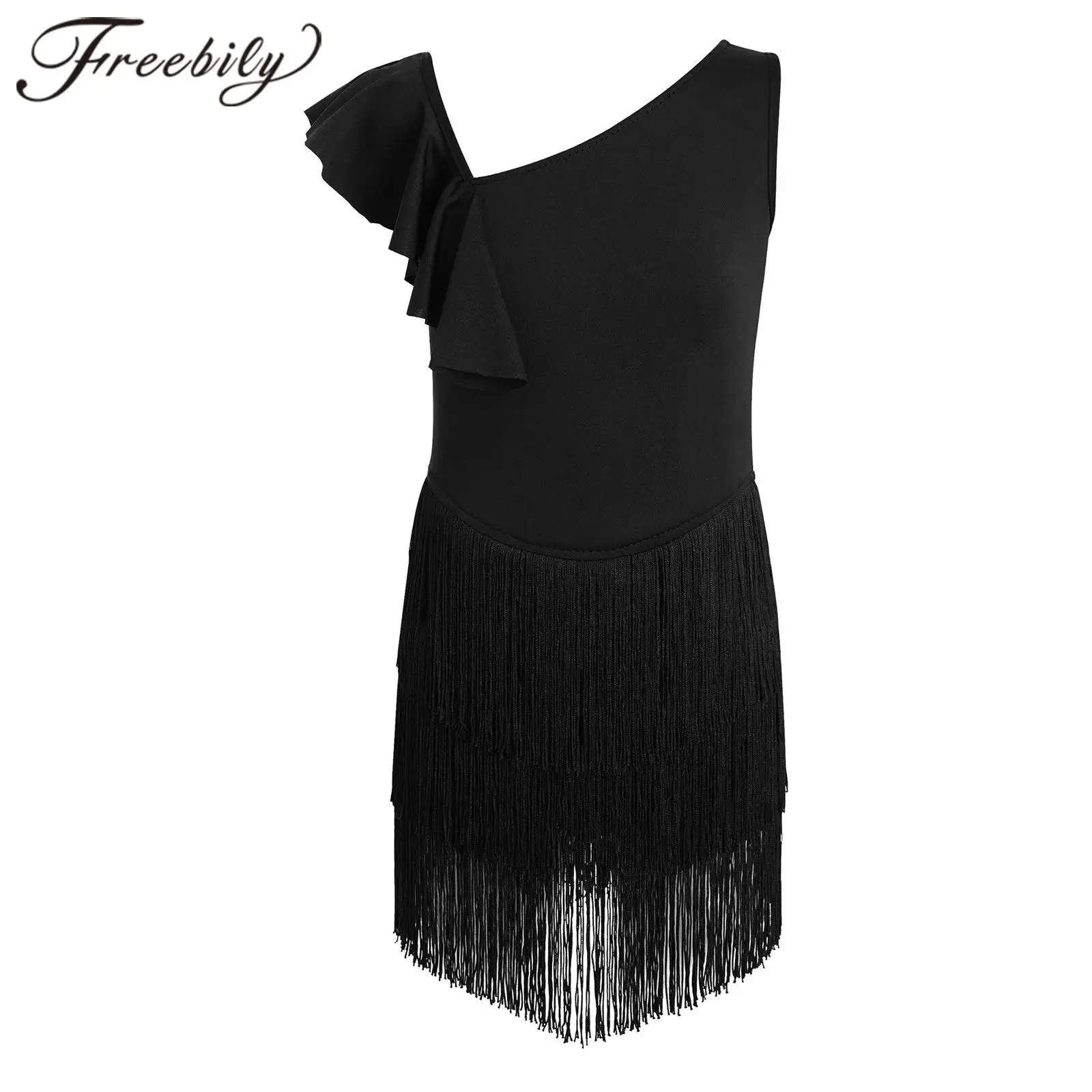 Girls Asymmetrical Ruffle Latin Dance Costume Performance Samba Fringe Dress Kids Competition Dress Fringe Ballroom Dancewear
Girls Asymmetrical Ruffle Latin Dance Costume Performance Samba Fringe Dress Kids Competition Dress Fringe Ballroom Dancewear