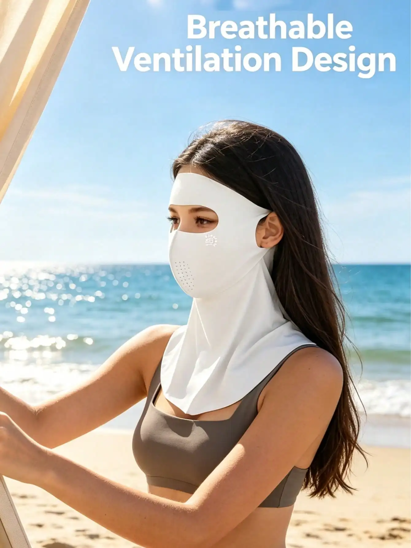 1pc Fashionable Breathable Women's Ice Silk Face Mask, Covers Entire Face And Neck, Sun Protection Mask, Outdoor Cycling Mask, Solid Color, Lightweight Breathable Ice Silk Sun Protection Mask, Outdoor Neck Gaiter With Earloops, Unisex
1pc Fashionable Breathable Women's Ice Silk Face Mask, Covers Entire Face And Neck, Sun Protection Mask, Outdoor Cycling Mask, Solid Color, Lightweight Breathable Ice Silk Sun Protection Mask, Outdoor Neck Gaiter With Earloops, Unisex