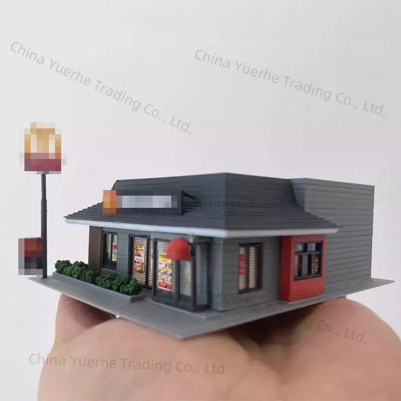 1/150 N Scale Building Model Burger Shop House Model Miniature Collection Train Sand Table Landscape Scene Layout
1/150 N Scale Building Model Burger Shop House Model Miniature Collection Train Sand Table Landscape Scene Layout