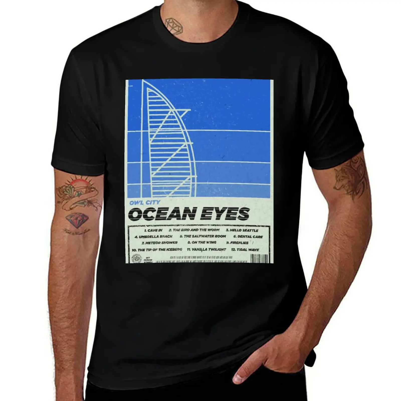 Owl City - Ocean Eyes Retro Poster T-Shirt t shirts for man cotton funny t shirt men 100% cotton luxury brand T-Shirt
Owl City - Ocean Eyes Retro Poster T-Shirt t shirts for man cotton funny t shirt men 100% cotton luxury brand T-Shirt