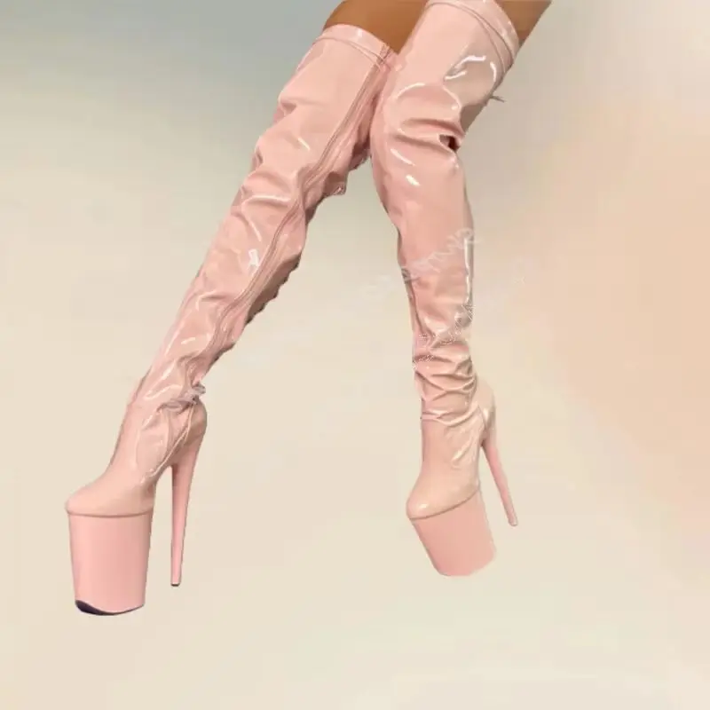 Pink Patent Leather Strappy High Platform Boots Side Zipper Women Shoes Thin High Heels Fashion Party 2026 Zapatos Para Mujere
Pink Patent Leather Strappy High Platform Boots Side Zipper Women Shoes Thin High Heels Fashion Party 2026 Zapatos Para Mujere