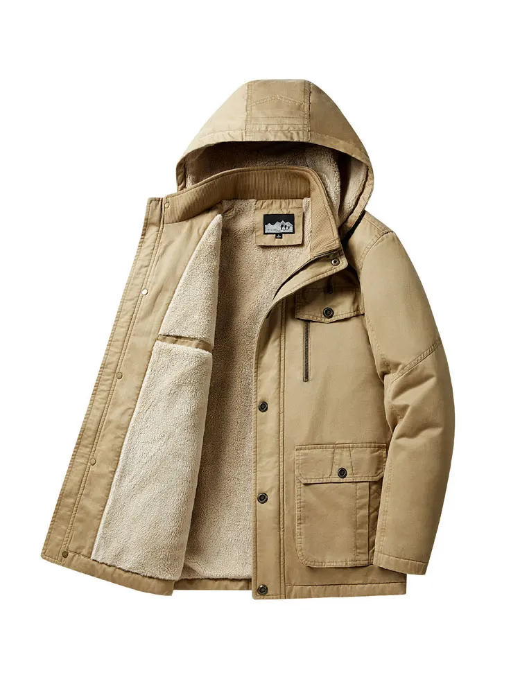 Мужская зимняя утепленная хлопковая куртка с флисовой подкладкой, оверсайз, средней длины, теплая, повседневная, модная, городская, со съемным капюшоном
Мужская зимняя утепленная хлопковая куртка с флисовой подкладкой, оверсайз, средней длины, теплая, повседневная, модная, городская, со съемным капюшоном