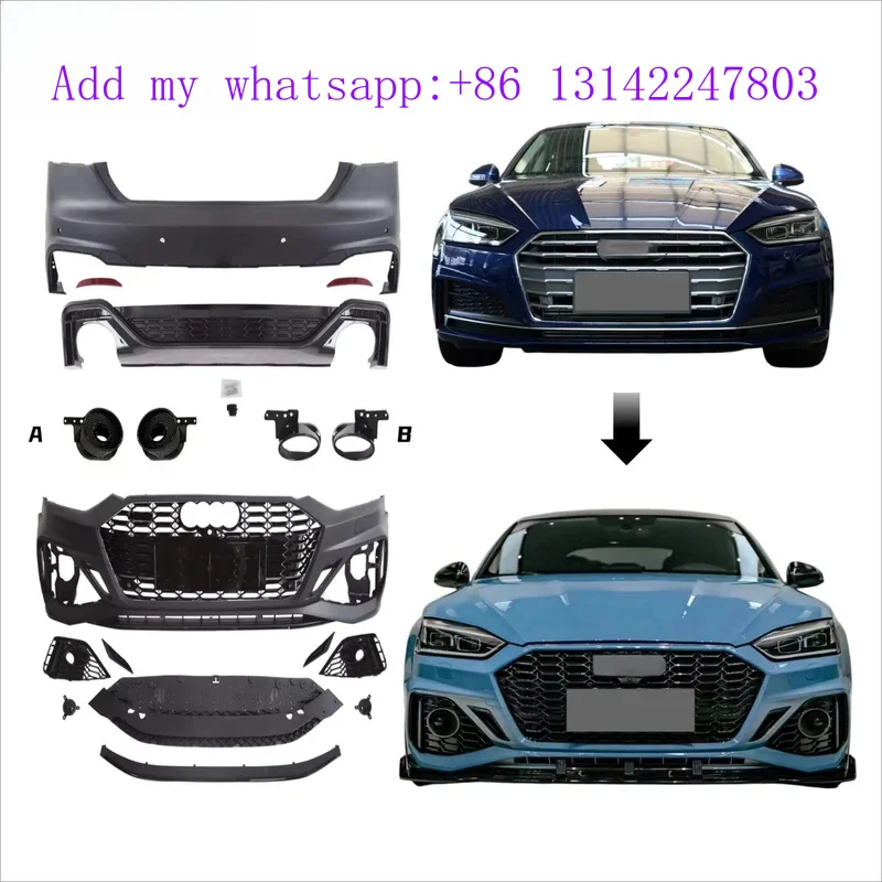2017-2020 A5/A5L Easy Installation Front Car Bumper Grille Diffuser New Condition Bodykit Upgrade for RS5 2021+
2017-2020 A5/A5L Easy Installation Front Car Bumper Grille Diffuser New Condition Bodykit Upgrade for RS5 2021+