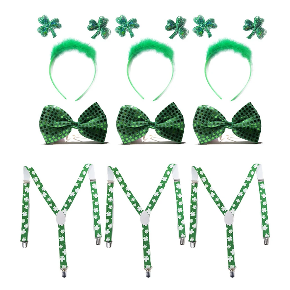 9pcs Festive Decoration Set Patricks Day Accessories Elastic Suspenders Party Headdress Tie Fits Jeans Pants Securely Toy
9pcs Festive Decoration Set Patricks Day Accessories Elastic Suspenders Party Headdress Tie Fits Jeans Pants Securely Toy