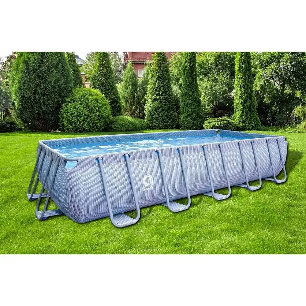 18' x 39.5 Above Ground Swimming Pool with Steel Frame Support, Gray
18' x 39.5 Above Ground Swimming Pool with Steel Frame Support, Gray