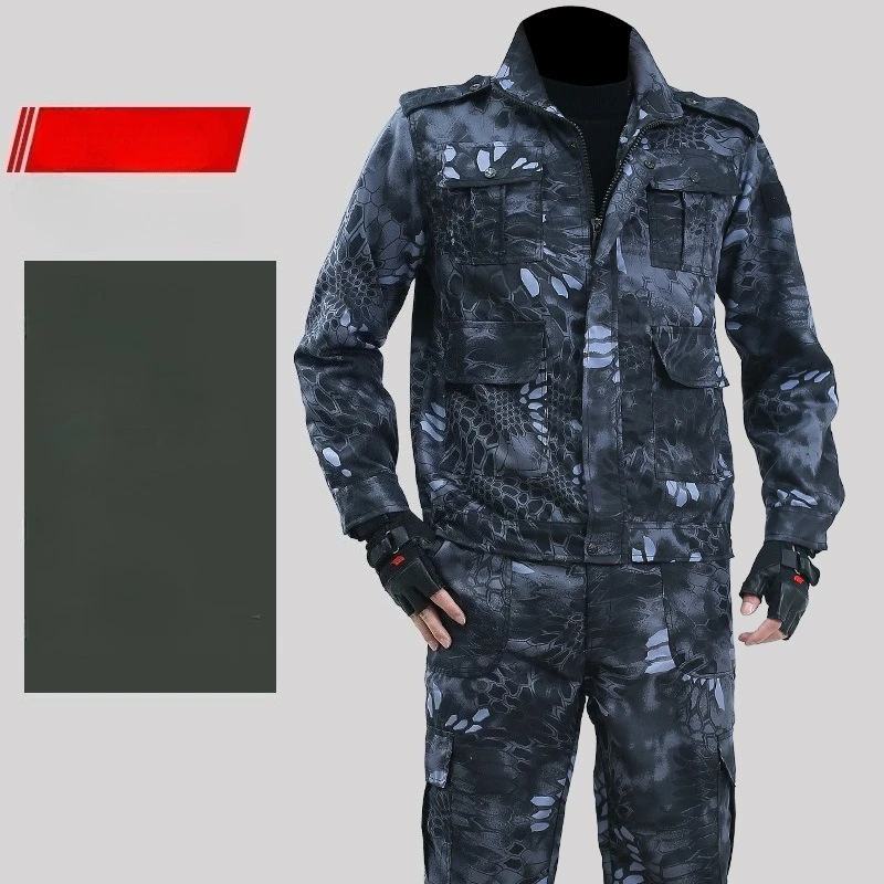 Black Python Pattern Wear-resistant Overalls Labor Insurance Cloth Uniform Men's Soft Tracksuit Outdoor Suit Designer Clothes
Black Python Pattern Wear-resistant Overalls Labor Insurance Cloth Uniform Men's Soft Tracksuit Outdoor Suit Designer Clothes