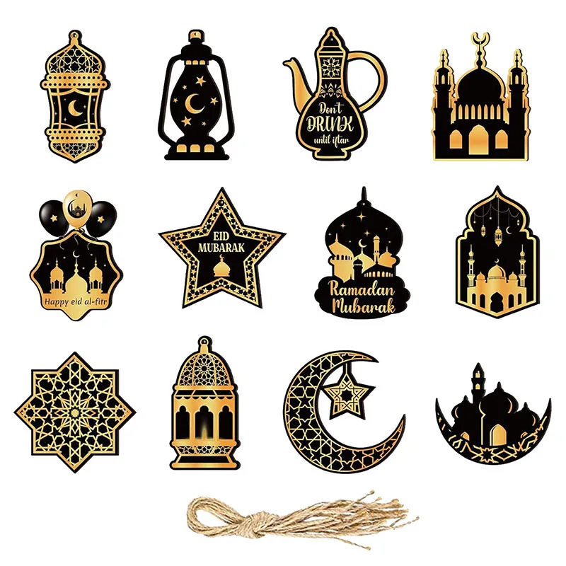 12pcs Eid Mubarak Wooden Hanging Ornaments Ramadan Kareem Moon Star Pendant 2025 Islamic Muslin Party Hanging Supplies
12pcs Eid Mubarak Wooden Hanging Ornaments Ramadan Kareem Moon Star Pendant 2025 Islamic Muslin Party Hanging Supplies