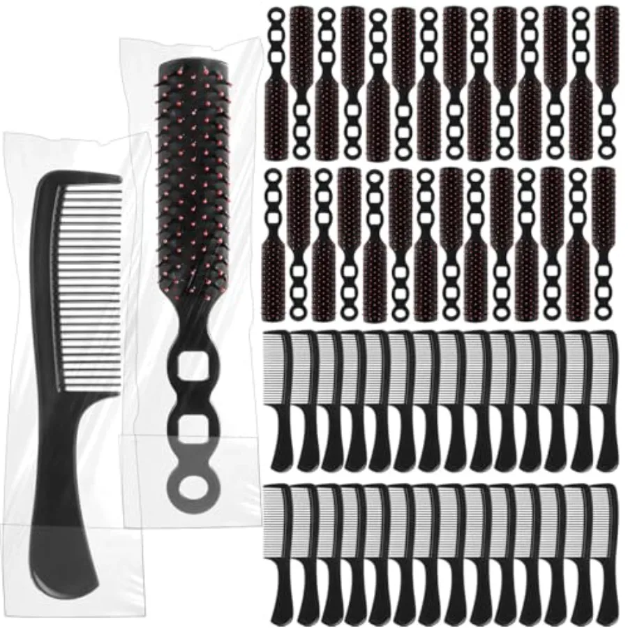 48pcs Bulk Hair Comb and Brush Set for Homeless Individually Wrapped, Disposable Black Brush and Combs Set Anti Entangling Hair
48pcs Bulk Hair Comb and Brush Set for Homeless Individually Wrapped, Disposable Black Brush and Combs Set Anti Entangling Hair