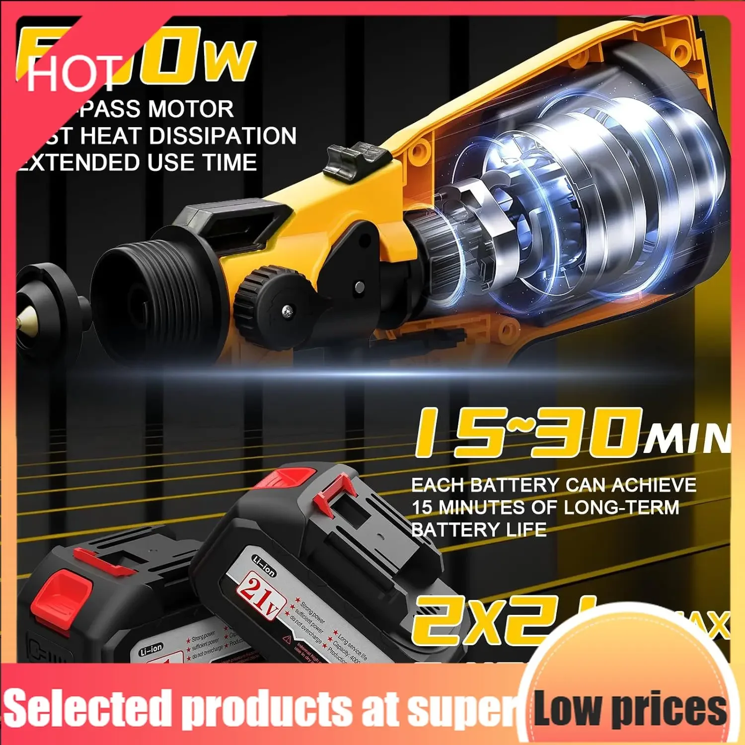 Competitive Item-Paint Sprayer, 650W Cordless With 2 X 4.0mAh 21V Battery, 6 Nozzles & 3 Spray Modes, 1000ml Container
Competitive Item-Paint Sprayer, 650W Cordless With 2 X 4.0mAh 21V Battery, 6 Nozzles & 3 Spray Modes, 1000ml Container