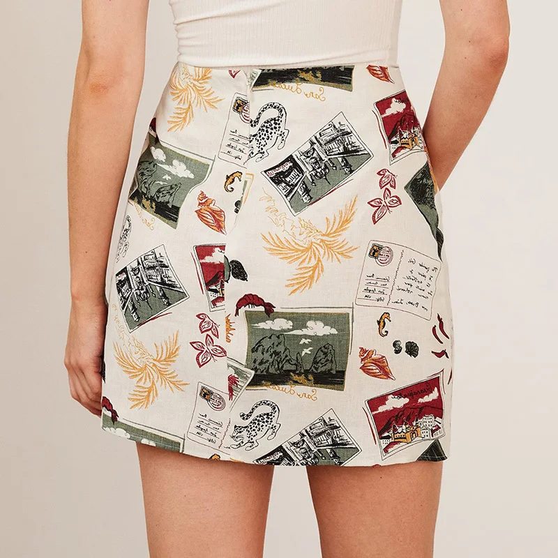 Skirts Womens High Waist Pencil Mini Summer Woman 2022 Fashion Vintage Print Linen Women Clothes Femme Jupes
Skirts Womens High Waist Pencil Mini Summer Woman 2022 Fashion Vintage Print Linen Women Clothes Femme Jupes