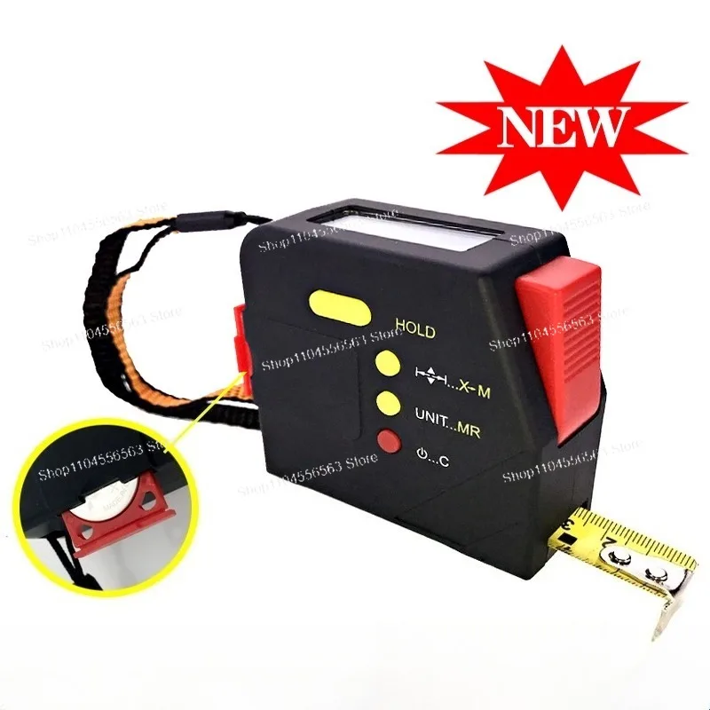 5M Digital LCD Tape Measure - Electronic Display Steel Measuring Tape