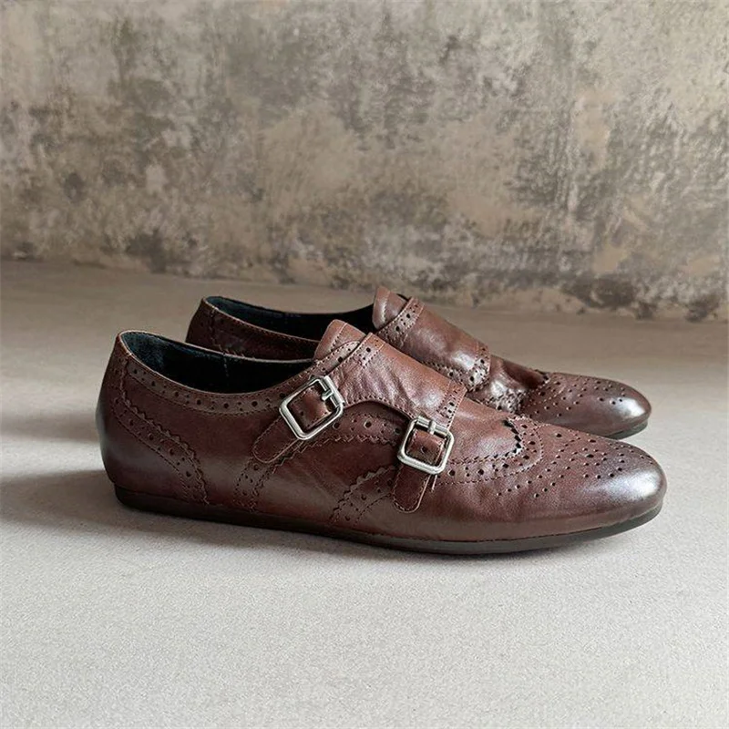 Cow Leather Women Casual Loafers Women Shoe Low Heel 2025 New Spring Autumn Loafer Woman British Style Carving Shoes QN04
Cow Leather Women Casual Loafers Women Shoe Low Heel 2025 New Spring Autumn Loafer Woman British Style Carving Shoes QN04