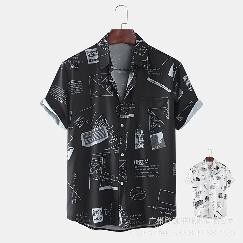 New Hot Selling Men's Shirt Hawaii Beach Loose Fashion Printed Short-sleeved Shirt Men's Casual Street Personality with T-shirt
New Hot Selling Men's Shirt Hawaii Beach Loose Fashion Printed Short-sleeved Shirt Men's Casual Street Personality with T-shirt