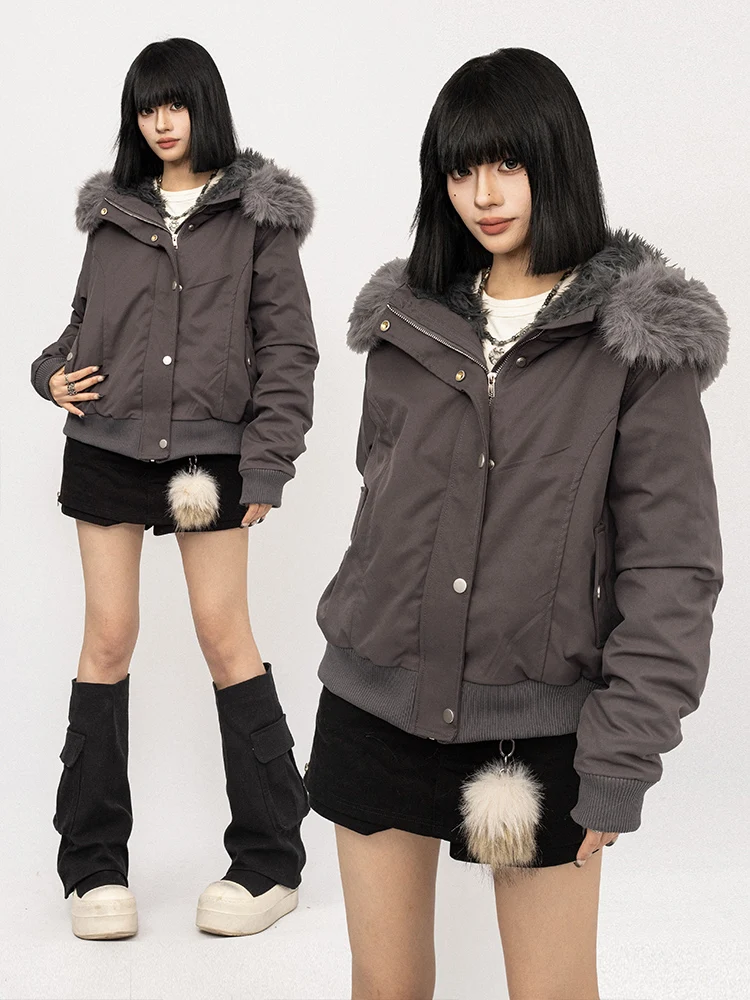 Женская утепленная зимняя парка OCTTFLAB с капюшоном, хлопковая куртка с отстегивающимся меховым воротником, свободный крой, на молнии, для повседневной носки
Женская утепленная зимняя парка OCTTFLAB с капюшоном, хлопковая куртка с отстегивающимся меховым воротником, свободный крой, на молнии, для повседневной носки