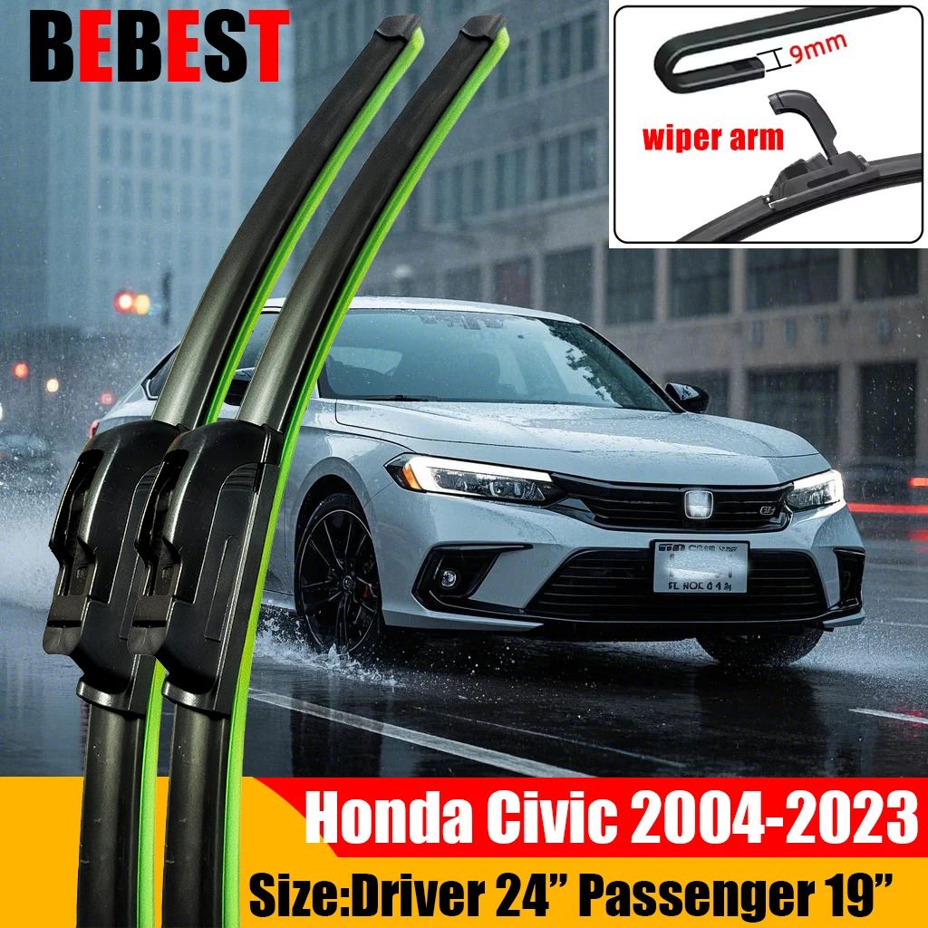 Front Wiper Blades For Honda Civic 2004-2023 2018 2019 2020 2021 2022 2017 Windscreen Windshield Window Auto Accessories 24"+19"
Front Wiper Blades For Honda Civic 2004-2023 2018 2019 2020 2021 2022 2017 Windscreen Windshield Window Auto Accessories 24"+19"