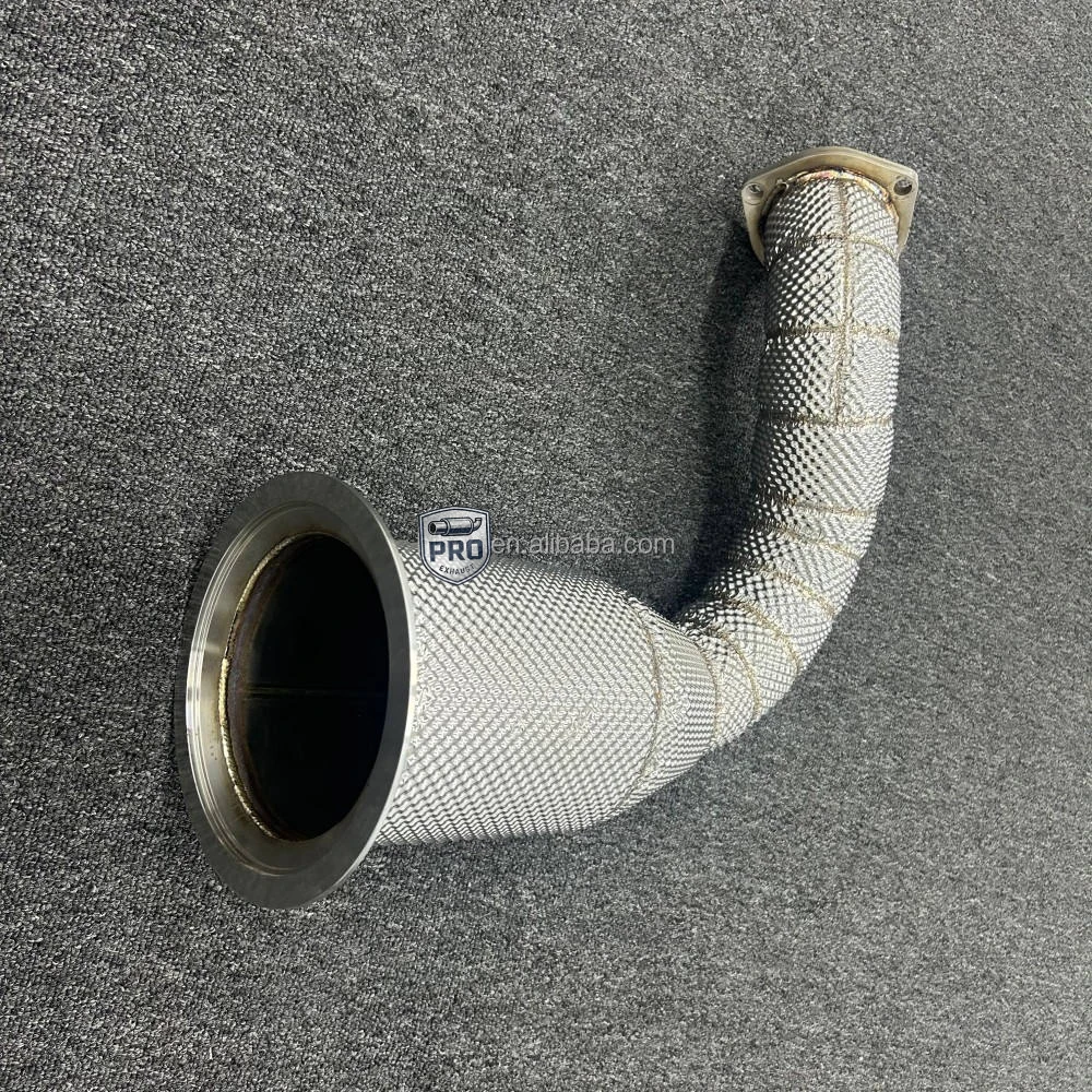 PRO High Quality Exhaust Downpipe for Porsche Cayenne 9Y0 E3 3.0T T304 Stainless Steel Sports with Heat Shield Downpipe
PRO High Quality Exhaust Downpipe for Porsche Cayenne 9Y0 E3 3.0T T304 Stainless Steel Sports with Heat Shield Downpipe