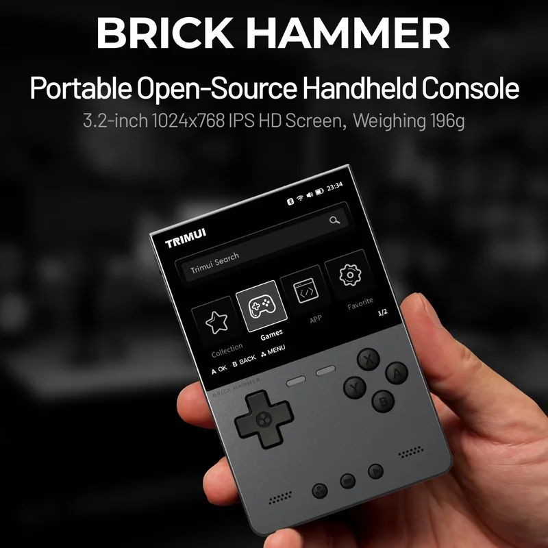 Trimui Brick Hammer Metal Plate 3.2 Inch 1024x768 Ips Screen Allwinner A133plus Arcade Convenient Retro Handheld Game
Trimui Brick Hammer Metal Plate 3.2 Inch 1024x768 Ips Screen Allwinner A133plus Arcade Convenient Retro Handheld Game