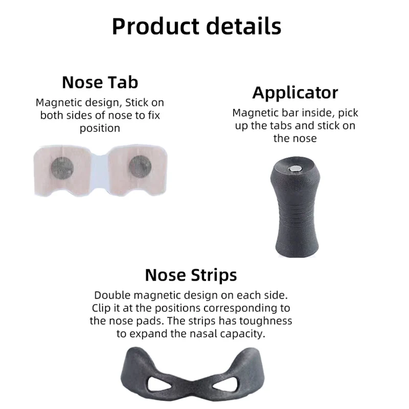 Набор магнитных расширителей для носа: повышение усвоения кислорода, клипса для носа и сменные полоски, уменьшение храпа, улучшение дыхания
Набор магнитных расширителей для носа: повышение усвоения кислорода, клипса для носа и сменные полоски, уменьшение храпа, улучшение дыхания