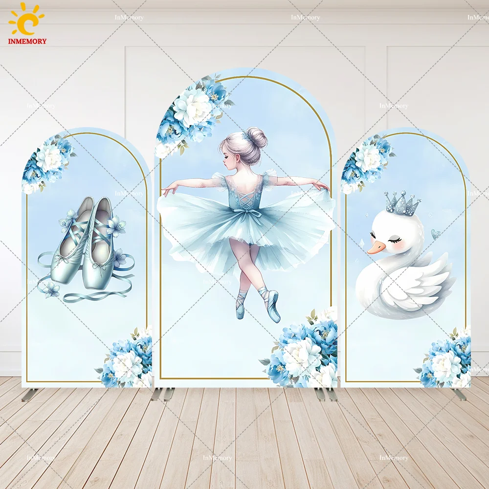 Blue Swan Baby Shower Arched Wall Panels Cover Flowers Ballerina Girls Birthday Party Arched Backdrop Decor 2-Sided Background
Blue Swan Baby Shower Arched Wall Panels Cover Flowers Ballerina Girls Birthday Party Arched Backdrop Decor 2-Sided Background
