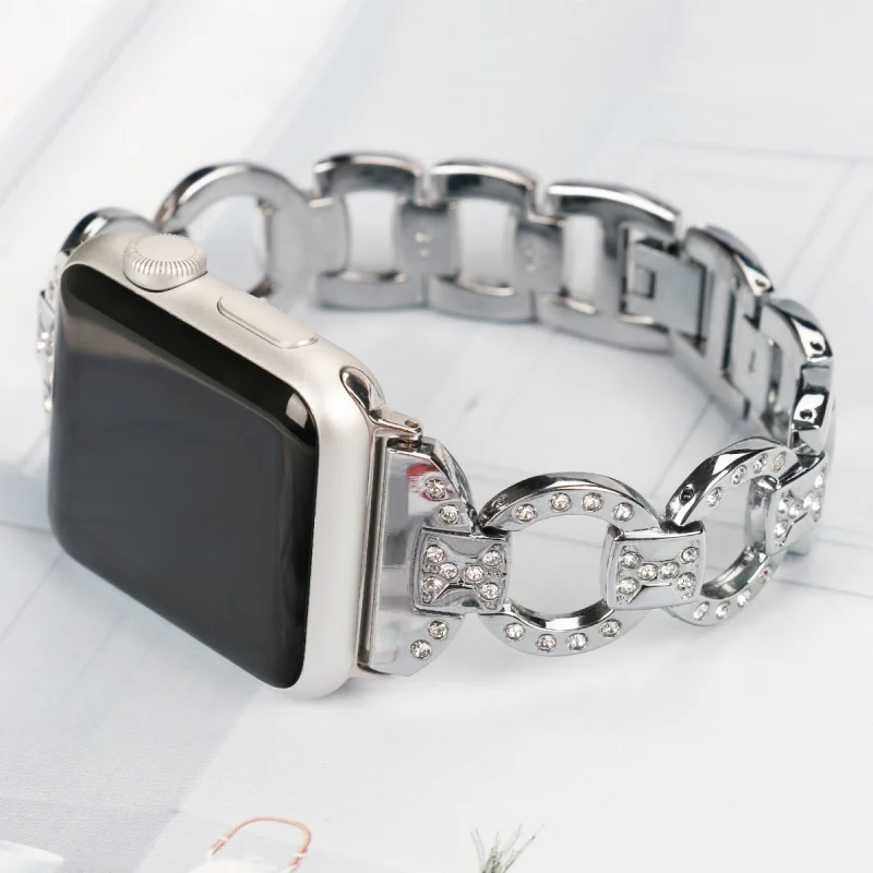 Metal Inlaid Diamond Fashion Watch Strap for Apple Watch Apple Iwatch7Se6543 Strap Stainless Steel Strap Smart Watch
Metal Inlaid Diamond Fashion Watch Strap for Apple Watch Apple Iwatch7Se6543 Strap Stainless Steel Strap Smart Watch