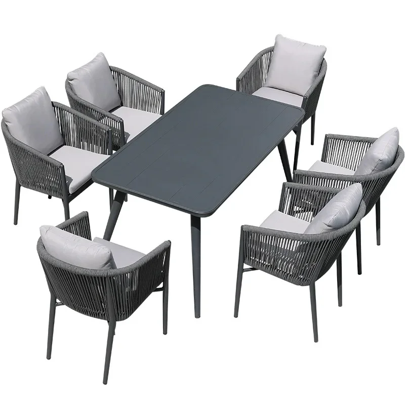 Outdoor courtyard garden table and chair villa terrace rain protection sun one table four 
Outdoor courtyard garden table and chair villa terrace rain protection sun one table four