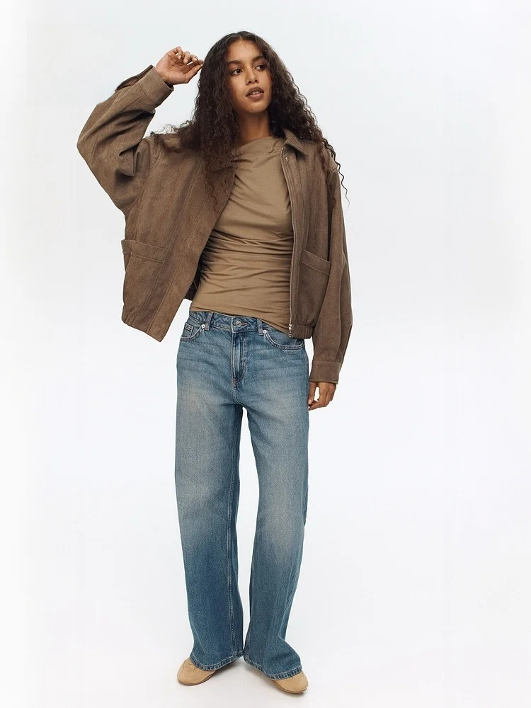Fashionable Women's Straight Leg Jeans Mid-Waist Retro Long Trousers Summer New Arrival H&M Cotton Blend Comfortable Fit
Fashionable Women's Straight Leg Jeans Mid-Waist Retro Long Trousers Summer New Arrival H&M Cotton Blend Comfortable Fit