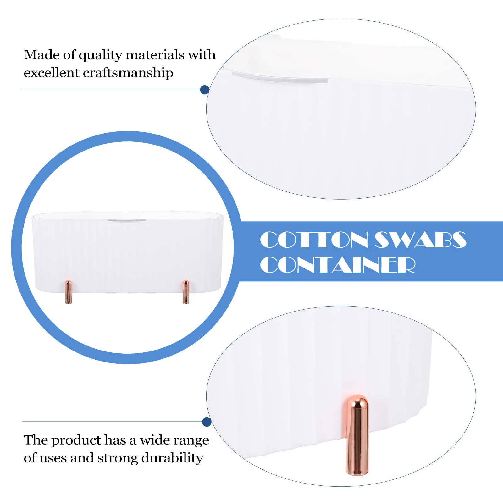 Makeup Organizer Vanity Storage Container 4 Compartments Cotton Swabs Pads Sponges Bath Salts Holder Bathroom 
Makeup Organizer Vanity Storage Container 4 Compartments Cotton Swabs Pads Sponges Bath Salts Holder Bathroom