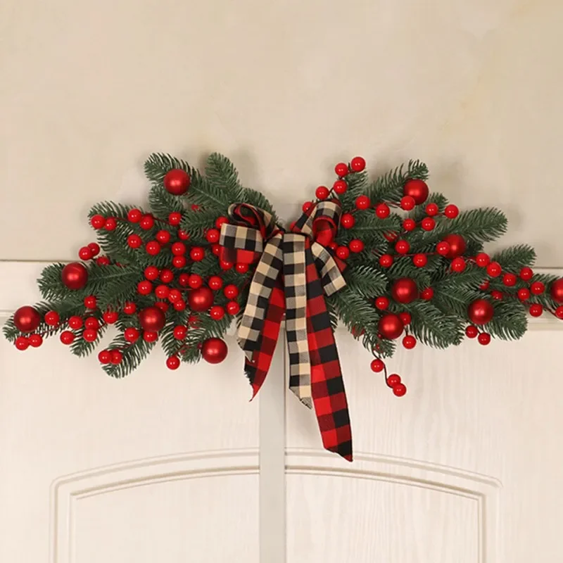 Christmas Red Berries Pine Branch Wreath Artificial Berries Snowy Pine Front Door Wreaths Wall Garland For Christmas Ornaments
Christmas Red Berries Pine Branch Wreath Artificial Berries Snowy Pine Front Door Wreaths Wall Garland For Christmas Ornaments