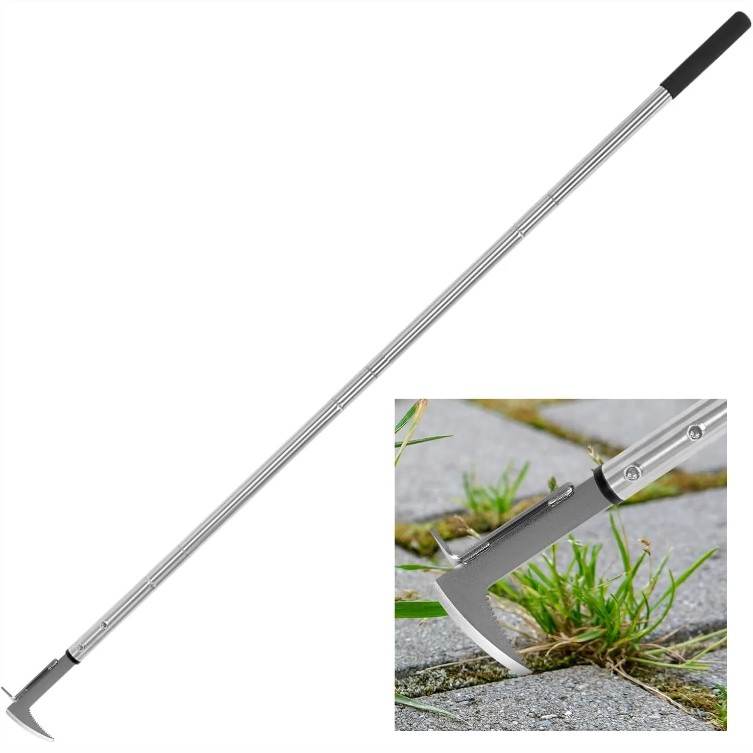Stainless Steel Crack Weeder with Long Handle for Sidewalk Garden Patio
Stainless Steel Crack Weeder with Long Handle for Sidewalk Garden Patio