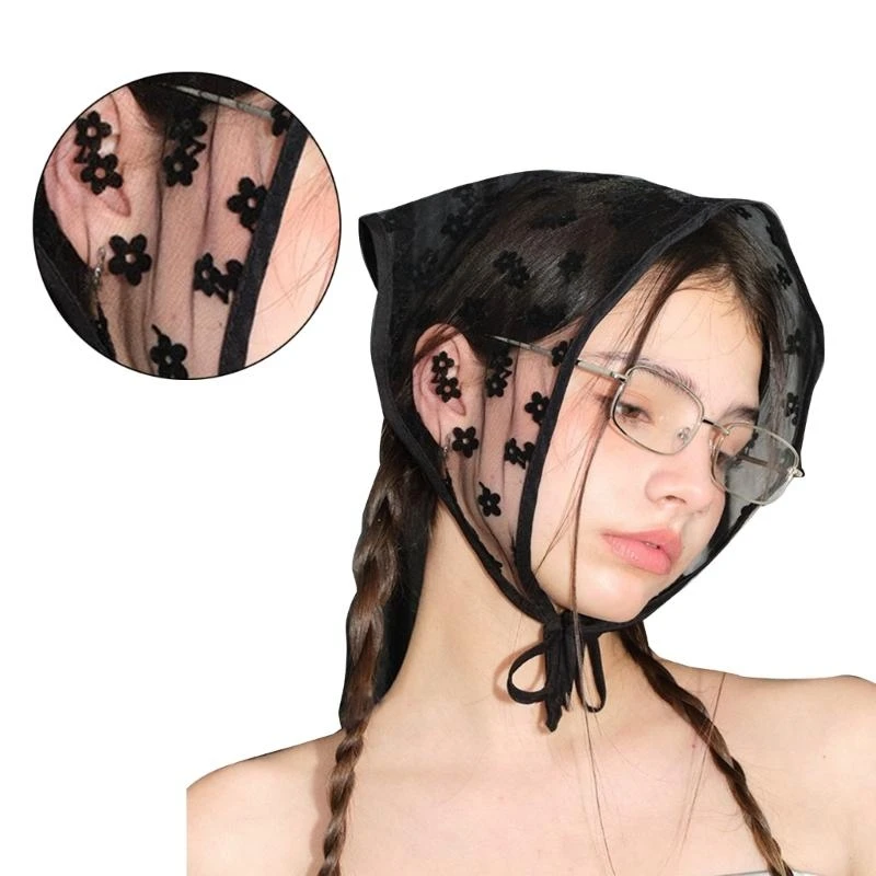 X5XA Breathable Delicate Sheer Lace Turbans Taking Photo Hair Scarf Outdoor Hairband Suitable for Fashion forward Women
X5XA Breathable Delicate Sheer Lace Turbans Taking Photo Hair Scarf Outdoor Hairband Suitable for Fashion forward Women