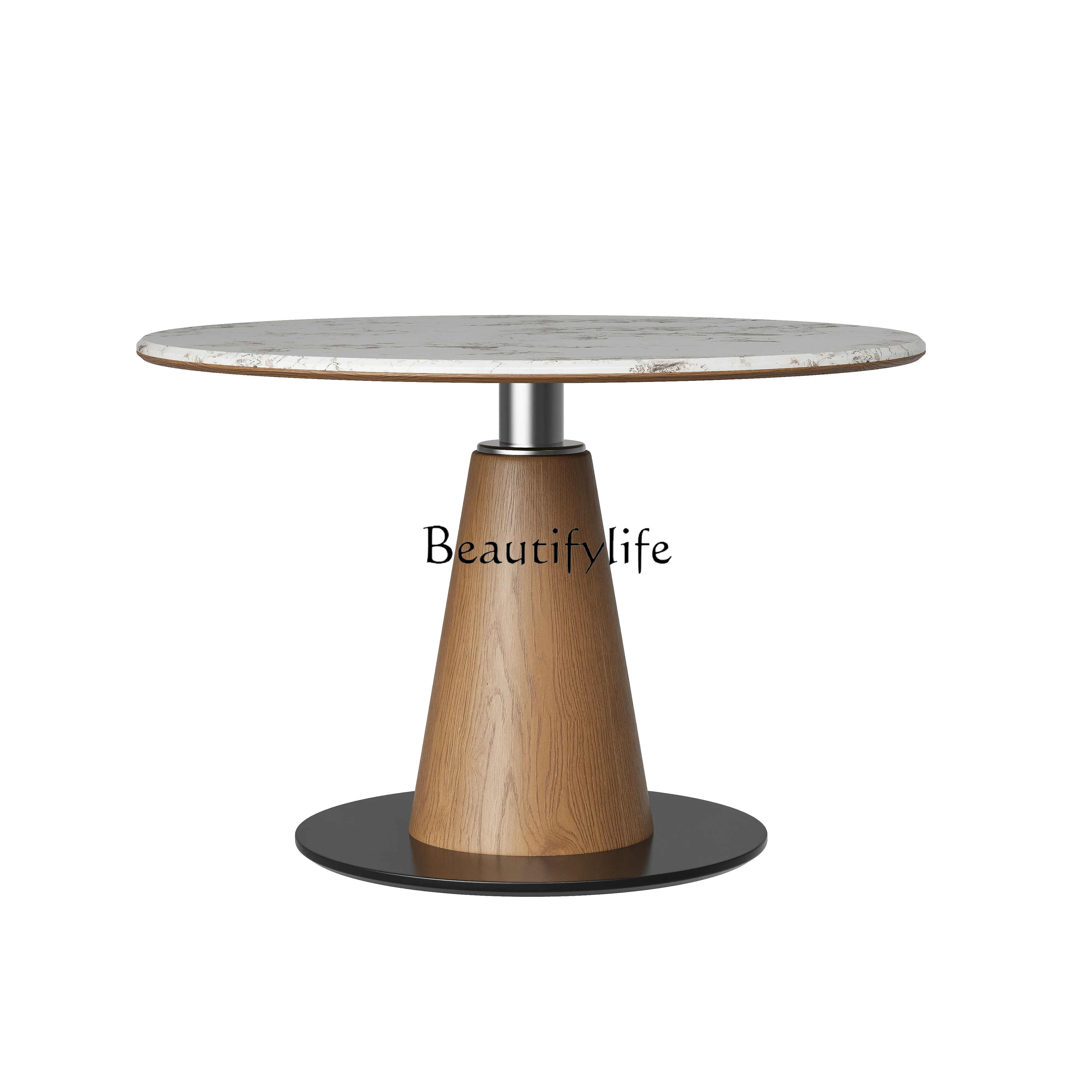Simple modern rock slab dining table household small apartment living room round elephant leg dining table
Simple modern rock slab dining table household small apartment living room round elephant leg dining table