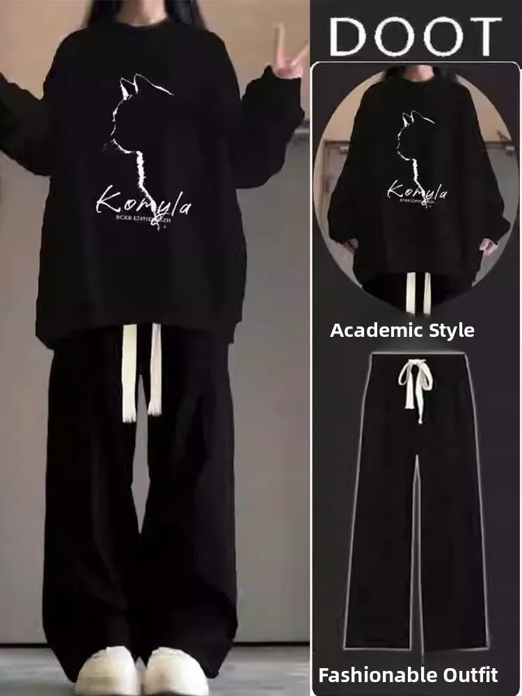 plus Size 300 Pounds Casual Sportswear Set for Women Autumn Spring Long Sleeve round Neck Hoodie And Pants Two Piece Set
plus Size 300 Pounds Casual Sportswear Set for Women Autumn Spring Long Sleeve round Neck Hoodie And Pants Two Piece Set