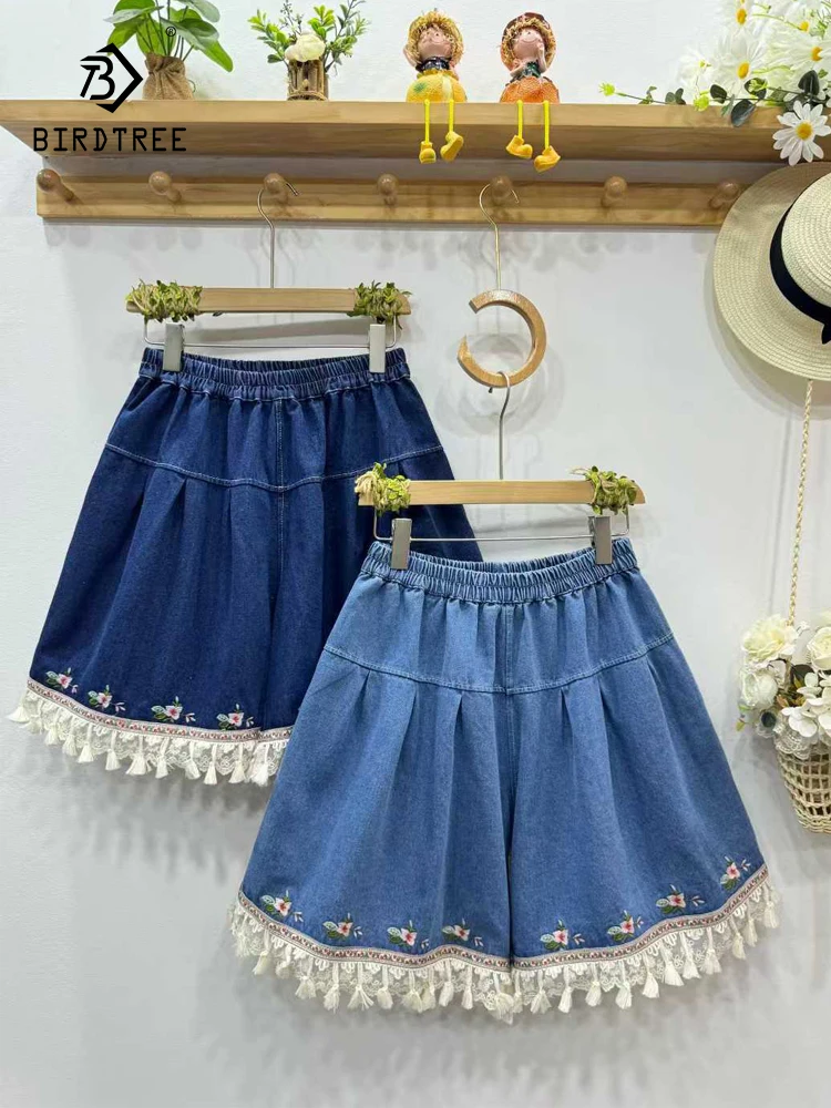 Новые осенние широкие джинсовые шорты 2025, женские эластичные талии с кружевной вышивкой, свободные брюки Mori Girl Sweet Age Reduction B59522CC
Новые осенние широкие джинсовые шорты 2025, женские эластичные талии с кружевной вышивкой, свободные брюки Mori Girl Sweet Age Reduction B59522CC