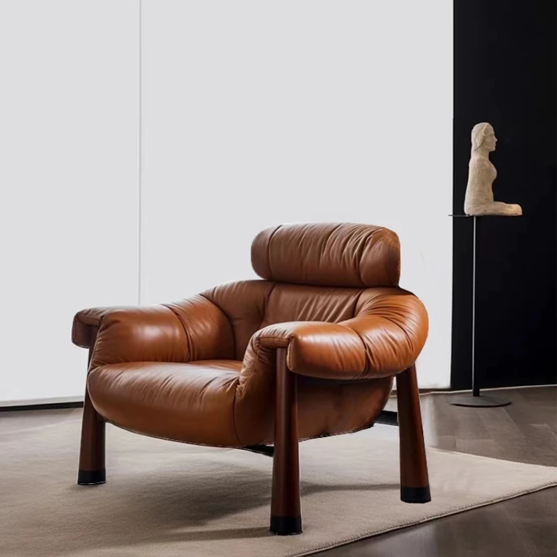 Chinese antique chair Italian leather designer retro Bauhaus lounge chair casual single
Chinese antique chair Italian leather designer retro Bauhaus lounge chair casual single