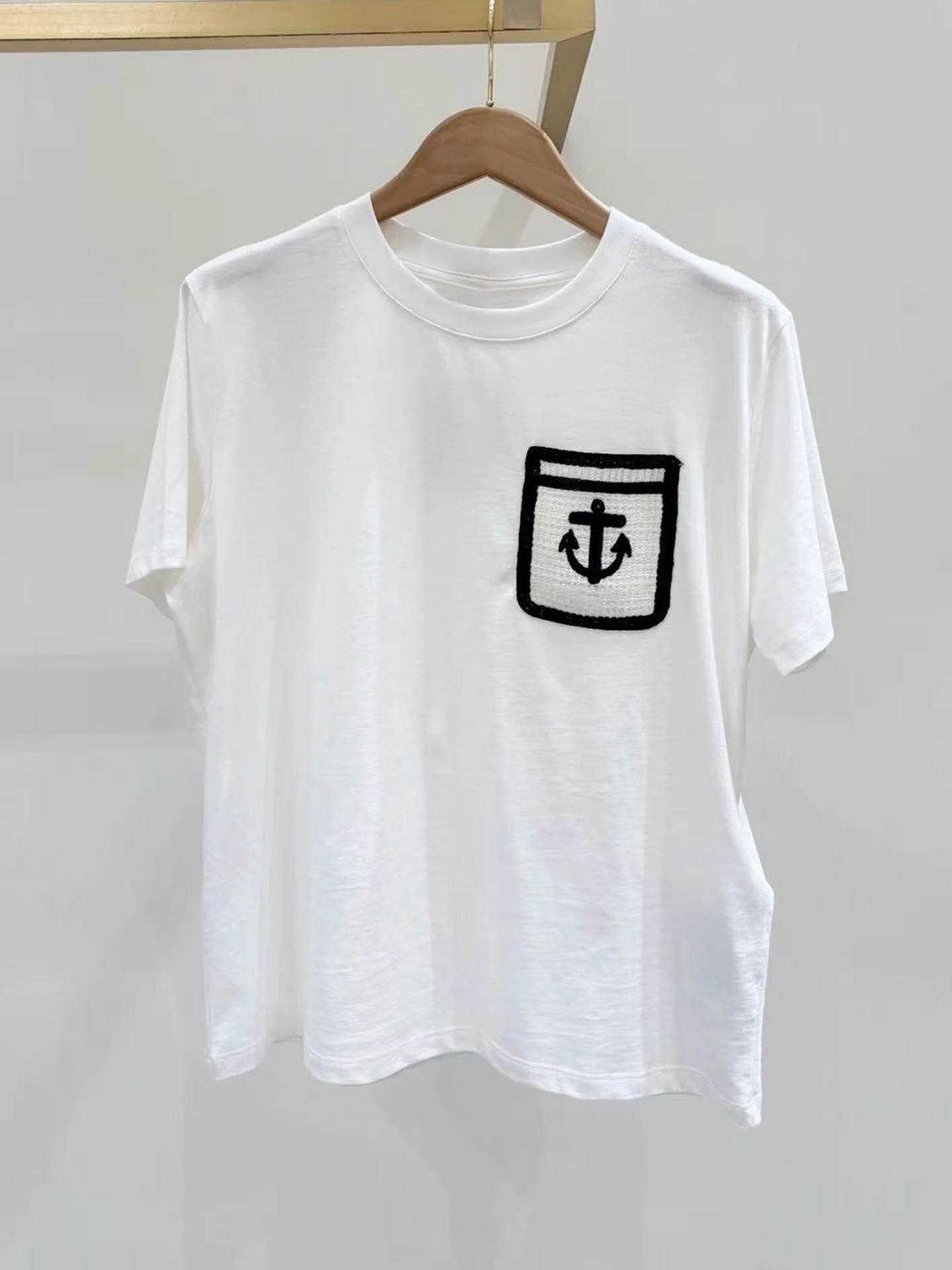 M Home Nan You High End Women's Casual Cotton T-irt Embroidered Versatile Autumn New Sle Commute Friendly Stand Fit
M Home Nan You High End Women's Casual Cotton T-irt Embroidered Versatile Autumn New Sle Commute Friendly Stand Fit