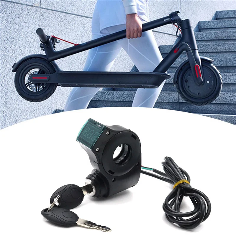 2X ключ замка зажигания для электронного велосипеда, вольтметр дроссельной заслонки, цифровой переключатель дисплея напряжения для KUGOO M4 Xiaomi M365, универсальный
2X ключ замка зажигания для электронного велосипеда, вольтметр дроссельной заслонки, цифровой переключатель дисплея напряжения для KUGOO M4 Xiaomi M365, универсальный