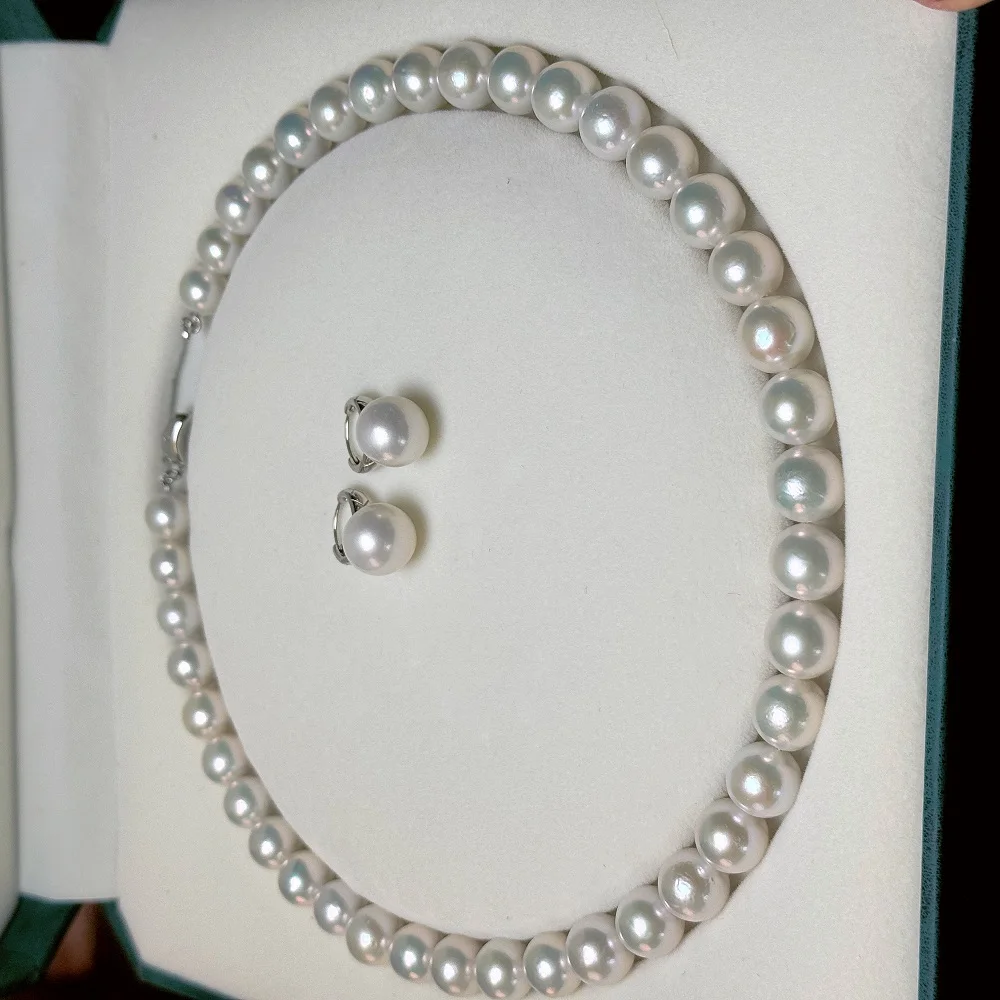 Classic necklace AAAA10-11mm natural South Sea white pearl necklace 18in+earrings 925/supports customized sizes
Classic necklace AAAA10-11mm natural South Sea white pearl necklace 18in+earrings 925/supports customized sizes