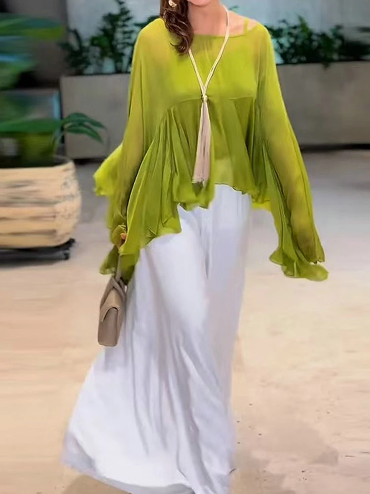 2025 Women's 2PCS Pullover Top Wide Leg Pants Outfit Loose Casual Chic Spring Autumn O Neck Long Sleeve Simple Suits Streetwear
2025 Women's 2PCS Pullover Top Wide Leg Pants Outfit Loose Casual Chic Spring Autumn O Neck Long Sleeve Simple Suits Streetwear