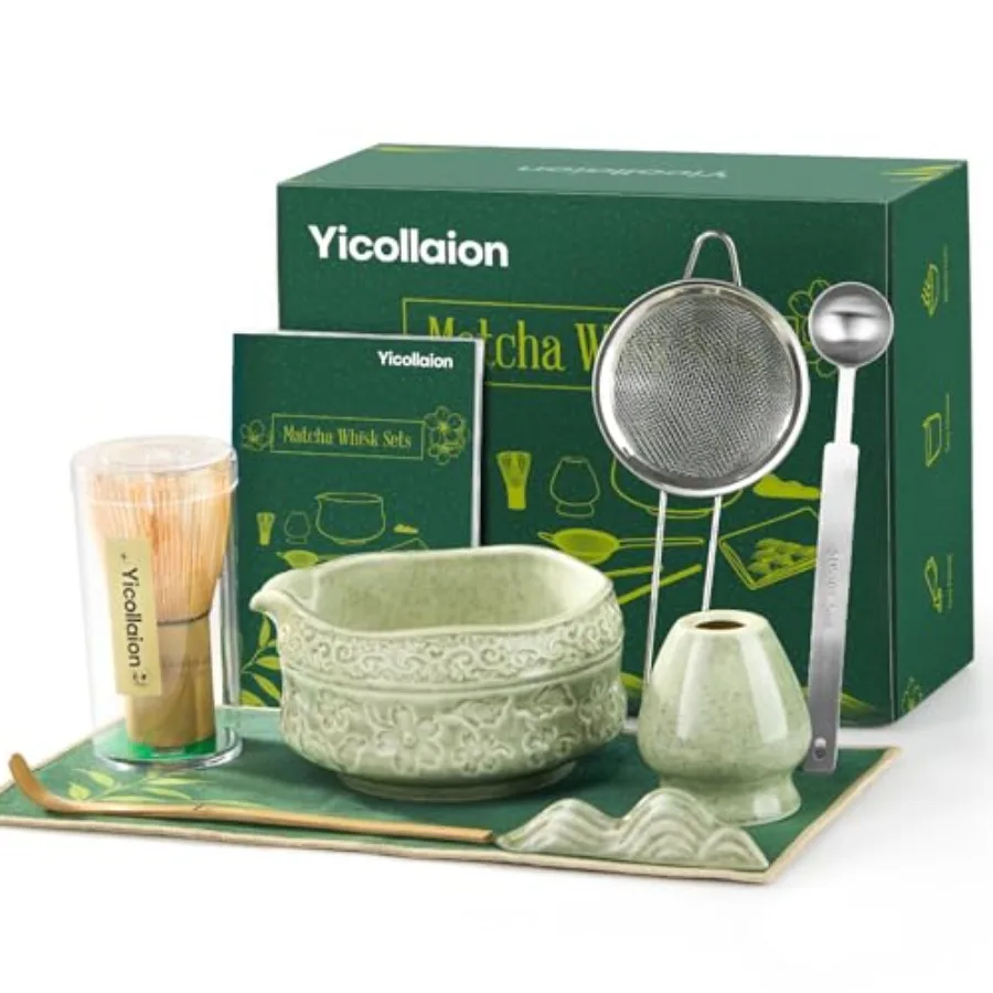Matcha Whisk Set 9 Pcs Matcha Set Kit for Ceremony Includes Ceramic Matcha Bowl Holder Bamboo Whisk and Scoop Measuring Spoon S
Matcha Whisk Set 9 Pcs Matcha Set Kit for Ceremony Includes Ceramic Matcha Bowl Holder Bamboo Whisk and Scoop Measuring Spoon S