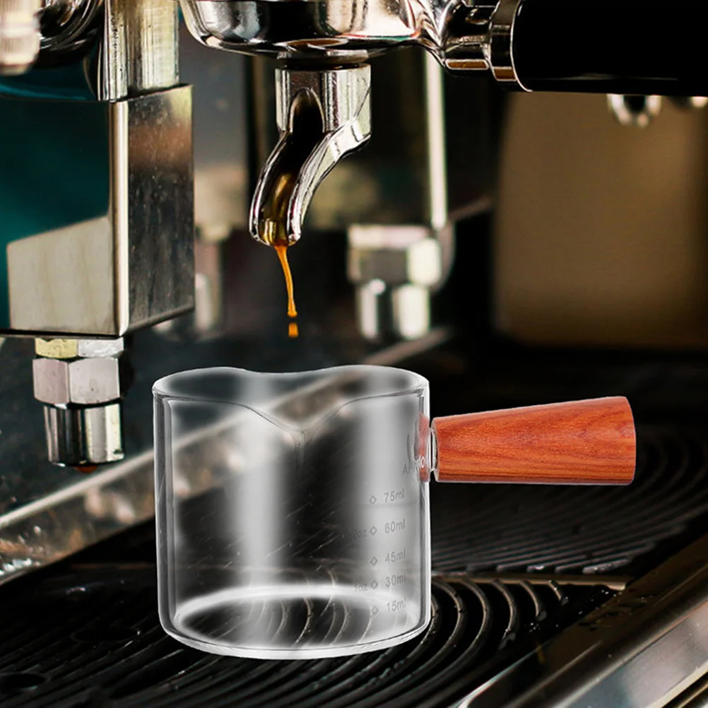 2Pcs Handle Coffee Glass Cup Wood and Glass Material Measuring Cup for Milk Coffee Brewing Clear Scale Easy to Use
2Pcs Handle Coffee Glass Cup Wood and Glass Material Measuring Cup for Milk Coffee Brewing Clear Scale Easy to Use