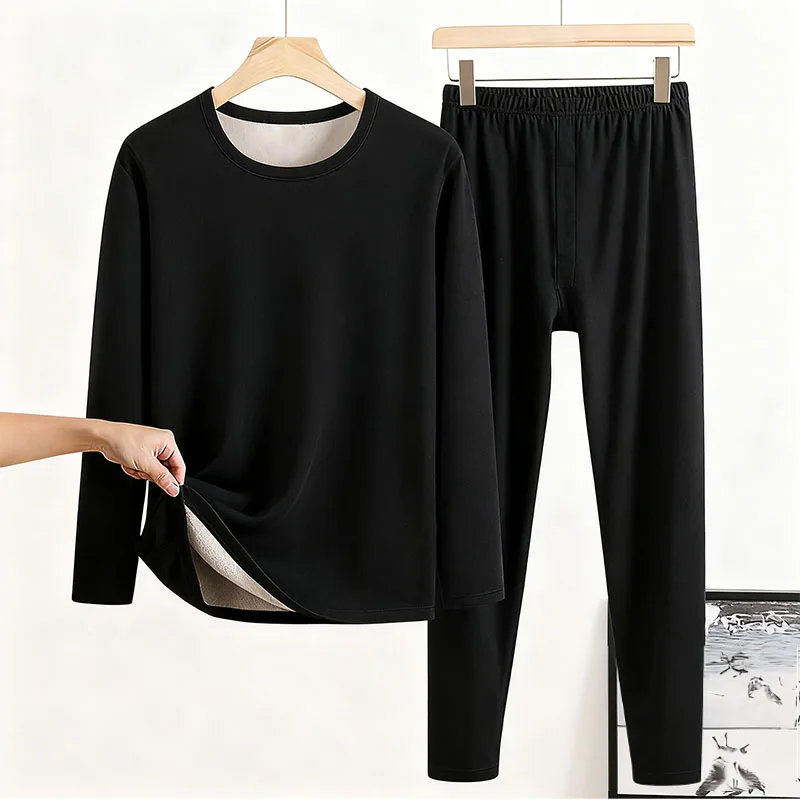 Men's Wool Winter Long Sleeves Double Warmth Thick Sweater Thermal Underwear Soft Fleece Lined Wool Elasticity Comfortable Sets
Men's Wool Winter Long Sleeves Double Warmth Thick Sweater Thermal Underwear Soft Fleece Lined Wool Elasticity Comfortable Sets